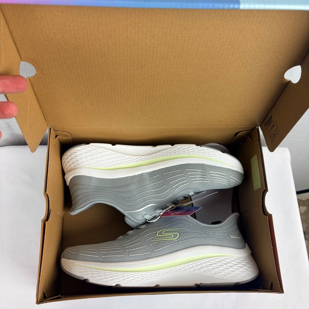 Skechers Hands Free Swift Fit Gray Lime Green Women Sneakers 179313S Size 10 - Picture 2 of 8